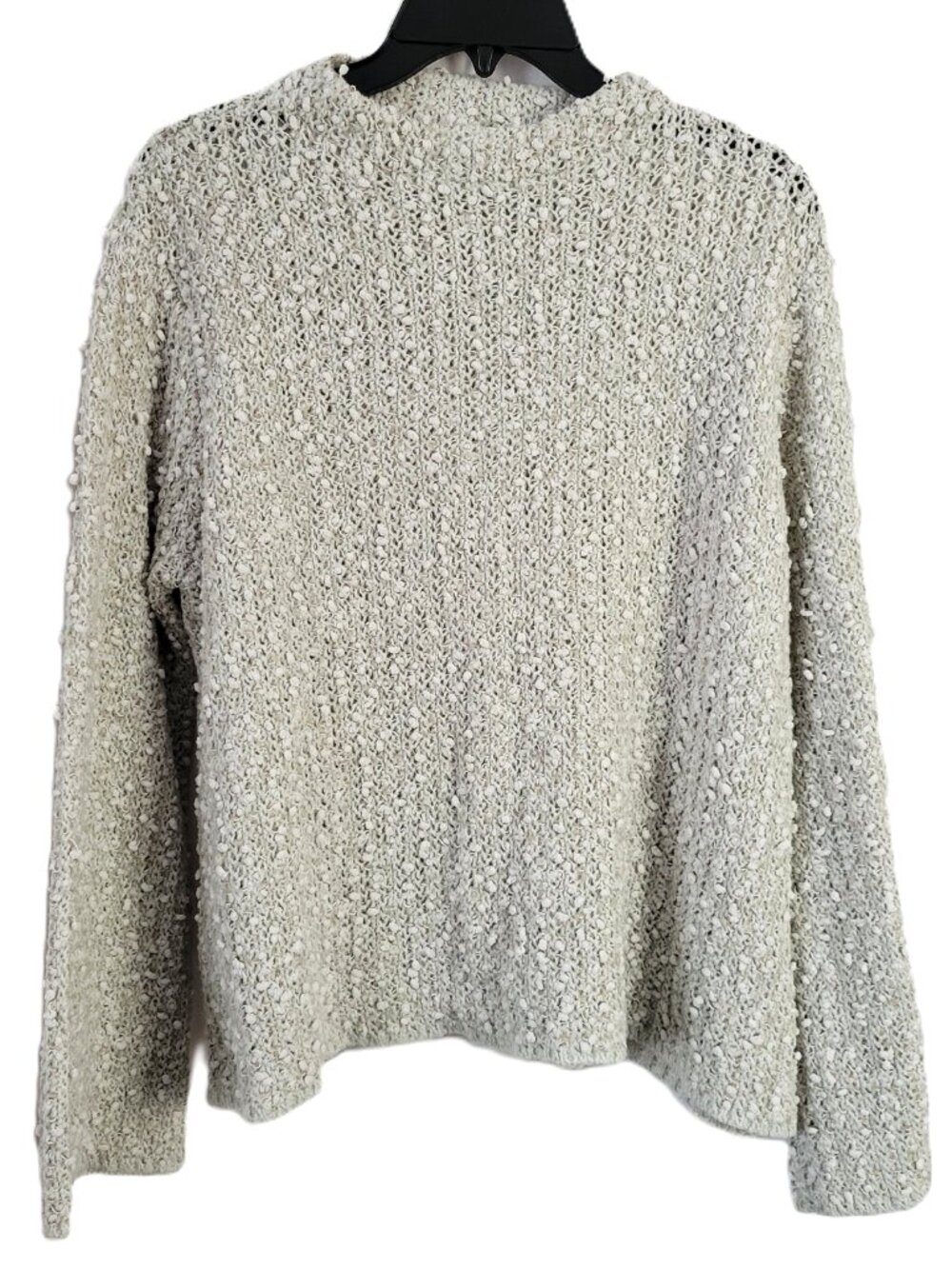 John Jenn Anthropologie Sweater Popcorn Large Artisanal Pullover Boucle Knit EUC - Picture 1 of 11
